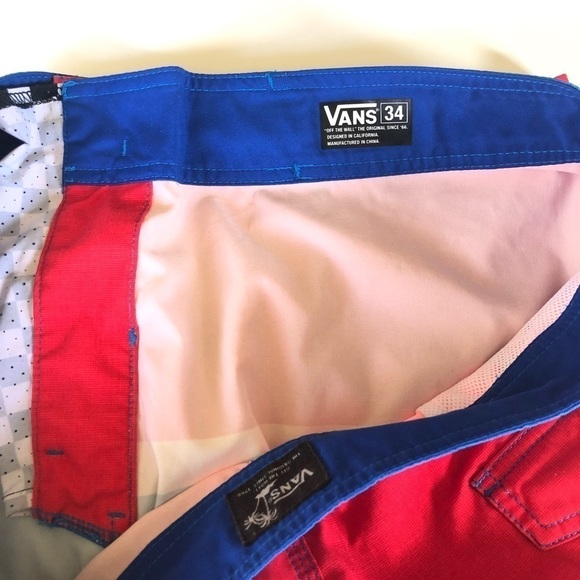 Vans Men's Off The Wall Stretch Ghost Trees Colorblock Board Shorts Size 34 - Picture 8 of 16